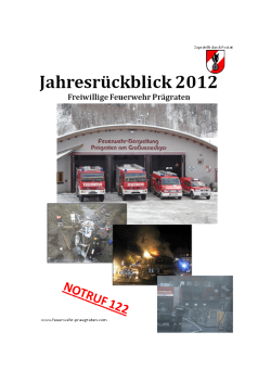 Jahresbericht 2012 - Freiwillige Feuerwehr | Prägraten am