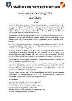 Jahreshauptversammlung 2015