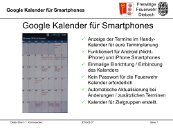 FFW Diebach - Google Kalender