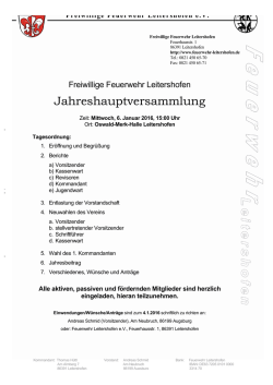 Die Tagesordnung finden Sie hier.