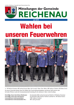 Gemeindezeitung Juli 2015 - in der Gemeinde Reichenau