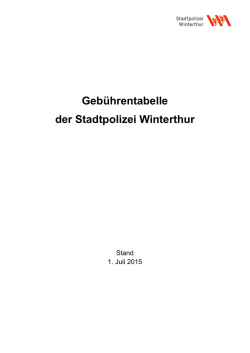 Gebührentabelle als PDF - Stadtpolizei Winterthur