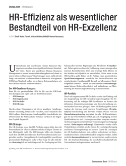 HR-Effizienz als wesentlicher Bestandteil von HR