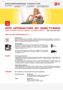 gute unterhaltung mit kabel-tv/radio