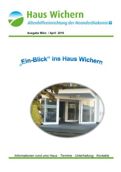 Informationen rund ums Haus &middot; Termine &middot; Unterhaltung &middot; Kontakte