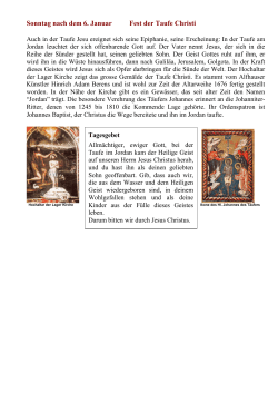 Fest der Taufe Christi - St. Johannes der T&auml;ufer