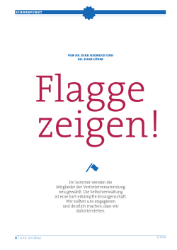 Dr. Dirk Heinrich und Dr. Silke Lüder: Flagge zeigen!