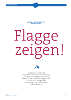 Dr. Dirk Heinrich und Dr. Silke L&uuml;der: Flagge zeigen!