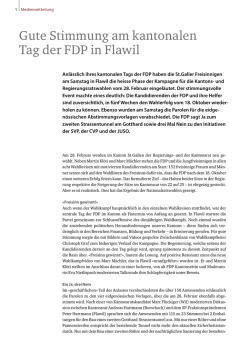 Gute Stimmung am kantonalen Tag der FDP in Flawil