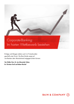 Corporate-Banking: Im harten Wettbewerb bestehen
