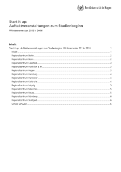 Start it up: Auftaktveranstaltungen zum Studienbeginn