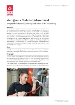 start@work / Lehrbetriebsverbund