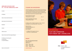 grundKurse Film und Fernsehen F&uuml;r Kinder und Jugendliche