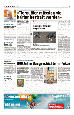 Obersee Nachrichten, 6.8.2015