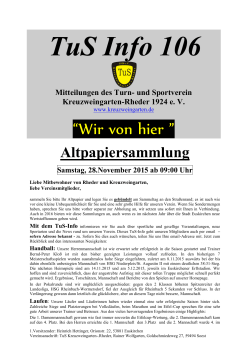 TuS Info 106 - (TUS) Kreuzweingarten