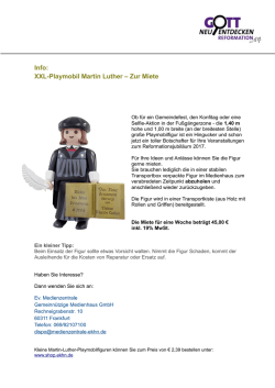 Info: XXL-Playmobil Martin Luther &ndash; Zur Miete