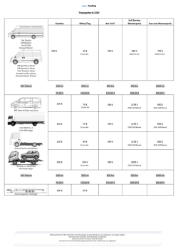 easy | trading Transporter & LKW Kaution Miete/Tag Km Frei* Full