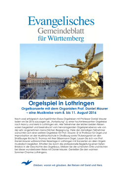 Detailliertes Reiseprogramm - Evangelisches Gemeindeblatt