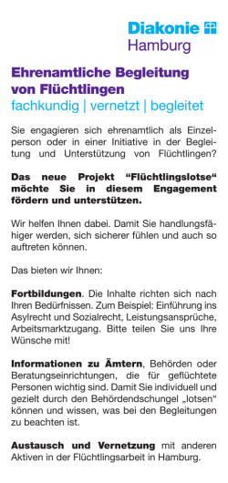 Ehrenamtliche Begleitung von Fl&uuml;chtlingen fachkundig | vernetzt