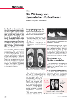 Die Wirkung von dynamischen Fu&szlig;orthesen