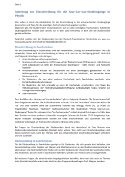Dokument - Saar-Lor-Lux Studiengang