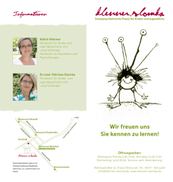 Informationen Wir freuen uns Sie kennen zu lernen!