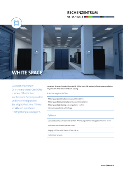 White Space - Rechenzentrum Ostschweiz