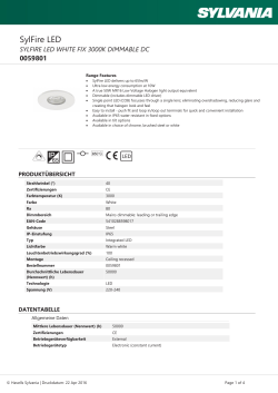 SYLFIRE LED WHITE FIX 3000K DIMMABLE DC