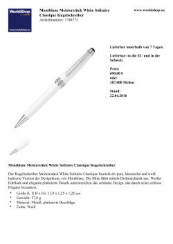 Montblanc Meisterstück White Solitaire Classique Kugelschreiber