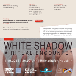 WHITE SHADOW - A Ritual Encounter - Friedrich-Ebert