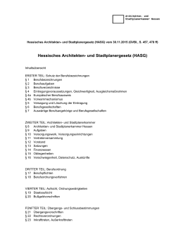 Hessisches Architekten- und Stadtplanergesetz (HASG)