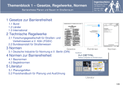 Inhaltsverzeichnis 1 Gesetze, Regelwerke, Normen