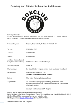 Einladung zum Ilmenauer Boxturnier 2015-10-17
