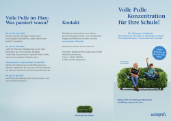 Volle Pulle Konzentration für Ihre Schule!