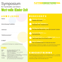 Wert-volle Kinder-Zeit