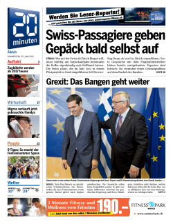 Swiss-Passagiere geben Gepäck bald selbst auf
