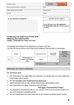 Imkern auf Probe - Bayerisches Staatsministerium f&uuml;r Ern&auml;hrung