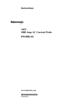 A621 1000 Amp AC Current Probe Instructions