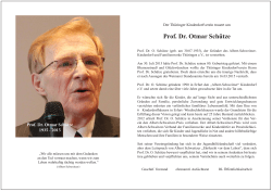 Prof. Dr. Otmar Schütze - Albert-Schweitzer