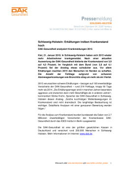 Schleswig-Holstein: Erkältungen treiben - DAK