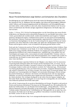 Persönlichkeitstest - Institut für Management