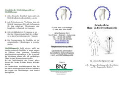 Zahn&auml;rztliche Herd- und St&ouml;rfelddiagnostik
