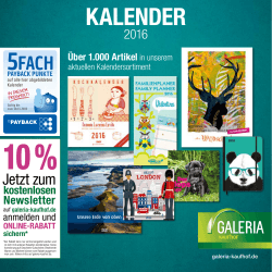 KAleNdeR - GALERIA Kaufhof