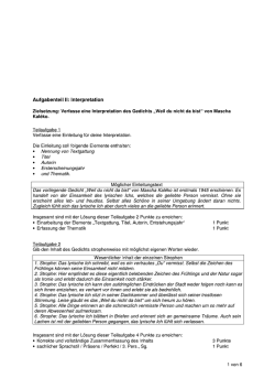 Lösungshinweise Abschlussarbeit RS 2008 Lyrik