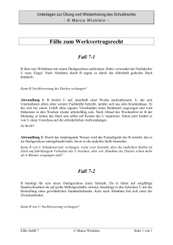 Fälle zum Werkvertragsrecht - marco