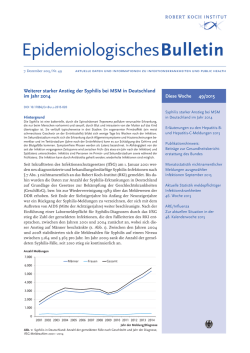 Epidemiologisches Bulletin 49/2015