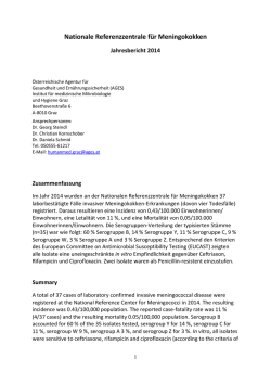 Jahresbericht Meningokokken 2014