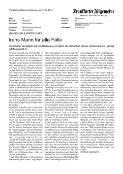 Irans Mann f&uuml;r alle F&auml;lle