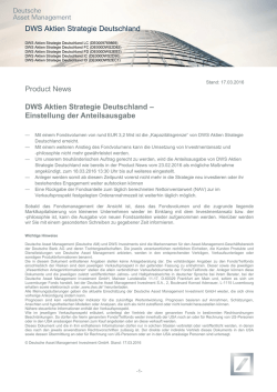 DWS Aktien Strategie Deutschland