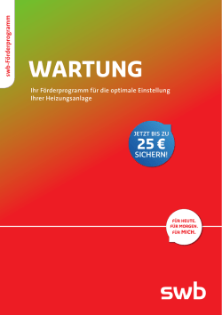 Heizungswartung &ndash; Ihr F&ouml;rderprogramm f&uuml;r die optimale Einstellung